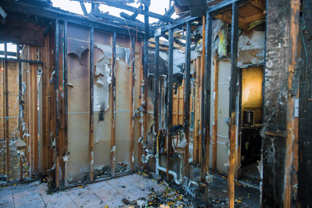 Professional Emergency Fire Cleanup technician working in Prospect, OH